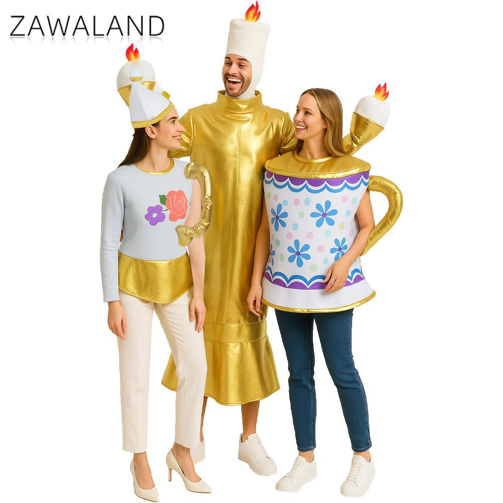 Holiday Candle Set - Zawaland Teapot Teacup Candle Costume Adult