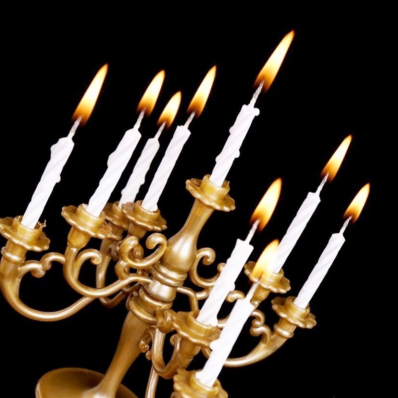 Holiday Candle Set - 2026 9Pcs/Set Candles and Candlestick Bracket