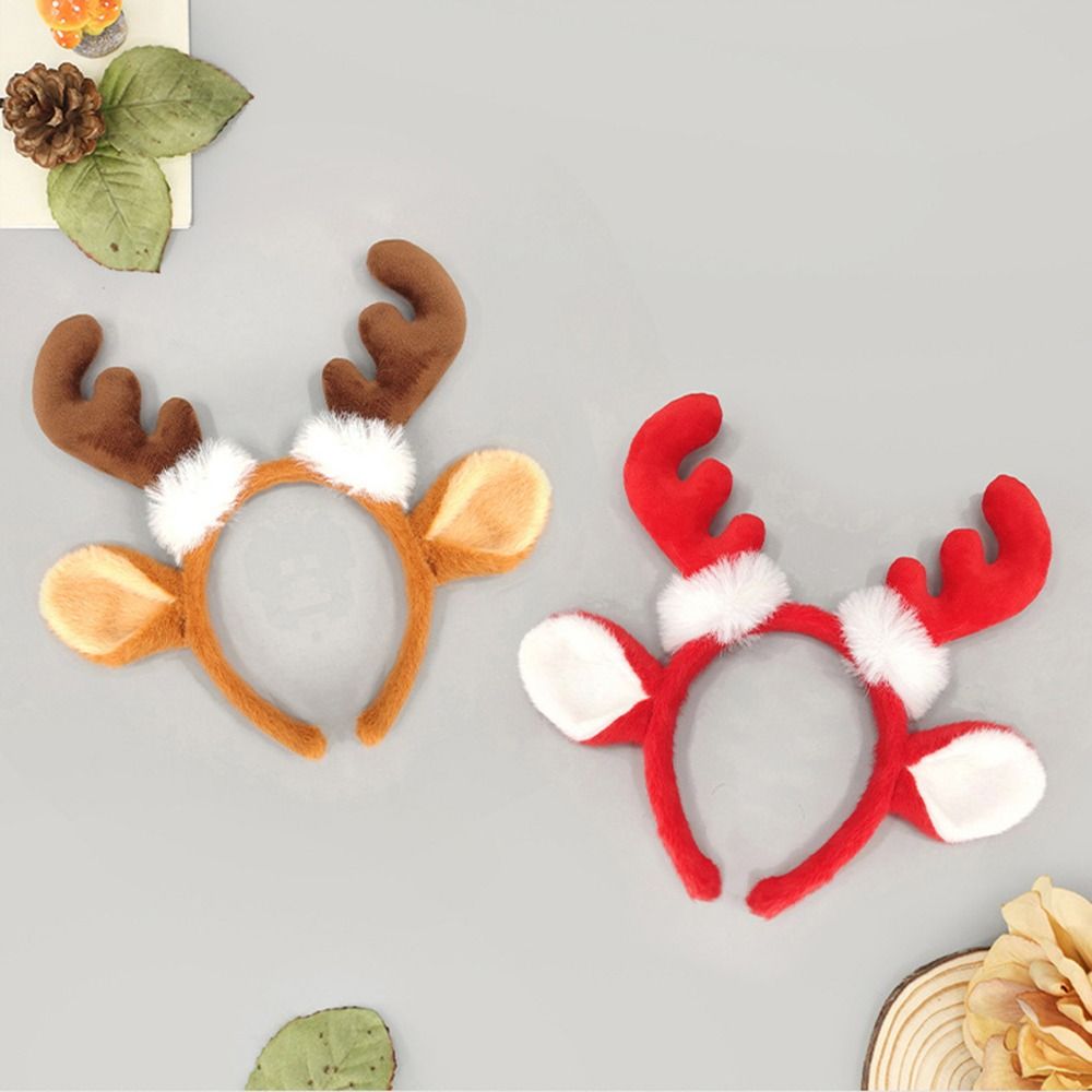 Plush Antler Headband Cute Fes - Reindeer Antlers Headband ulasan dan harga