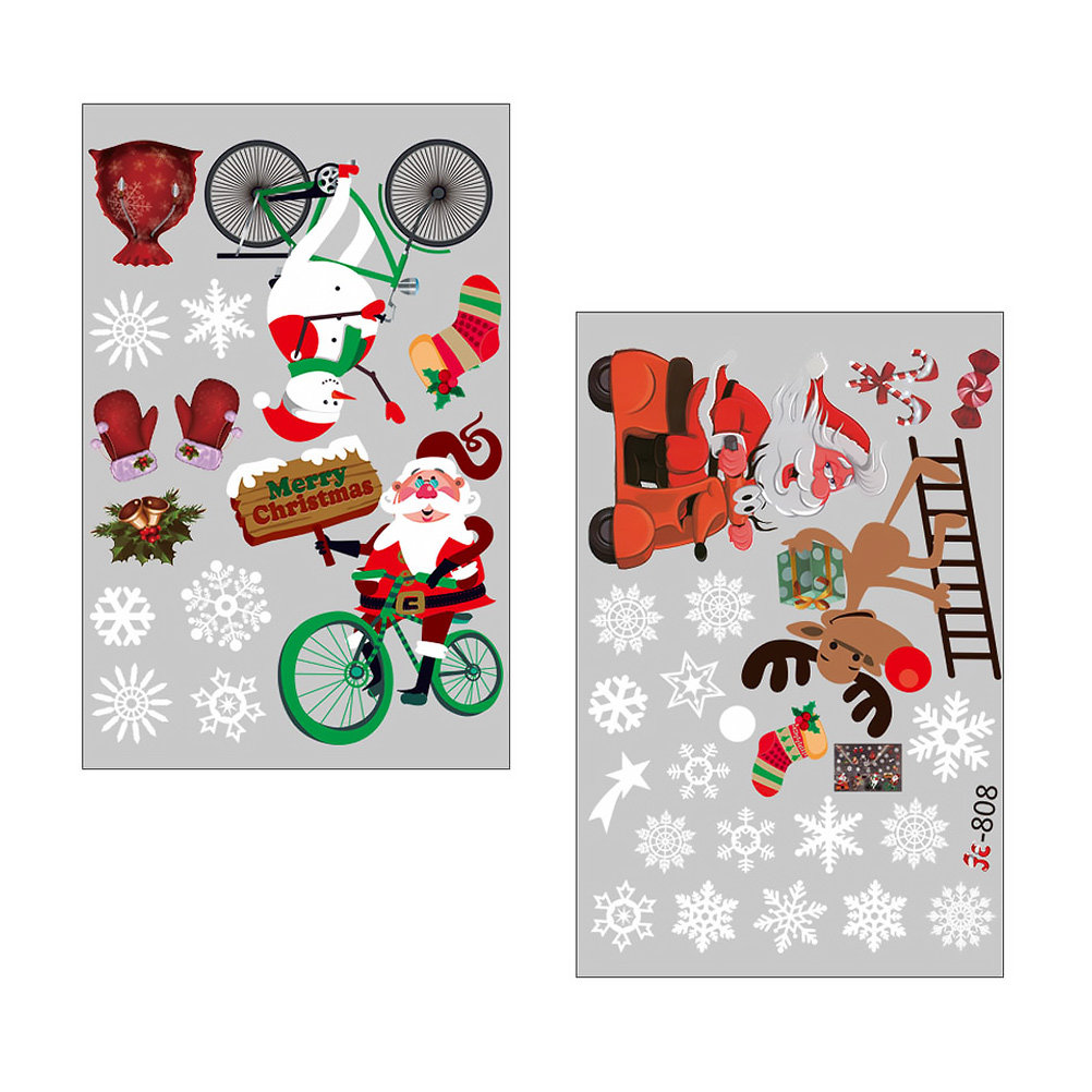 Window Winter Sticker Scene Ho - Snowflake Window Decal ulasan dan harga