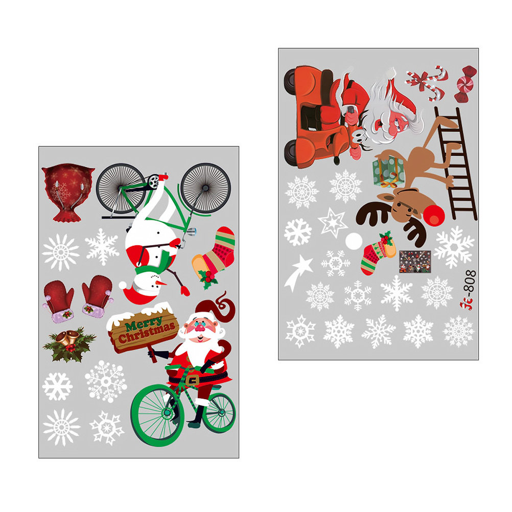 Window Winter Sticker Scene Ho - Snowflake Window Decal ulasan dan harga