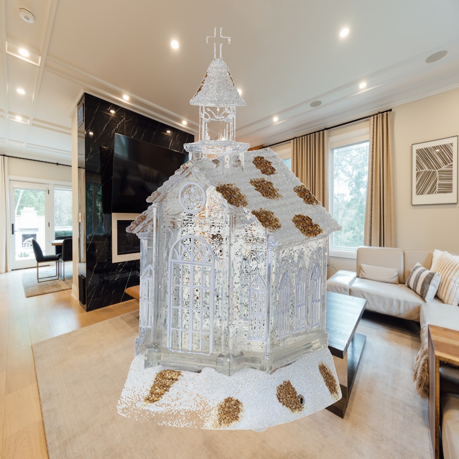 Xmas Decoration for Home Music - Snow Globe Musical ulasan dan harga