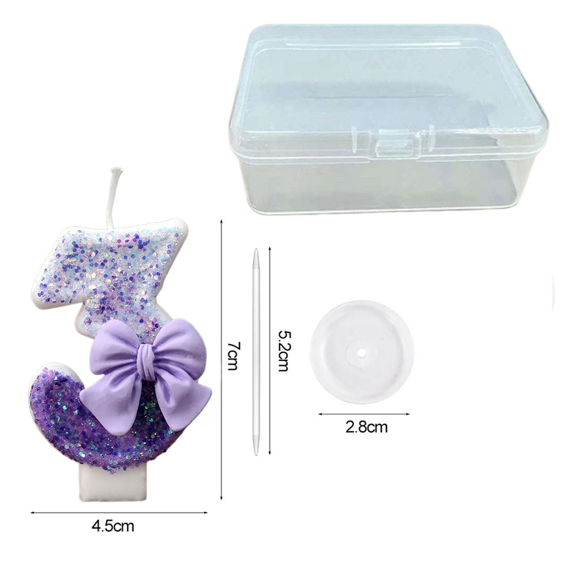 Creative Glitter Gradual Purpl - Holiday Candle Set ulasan dan harga