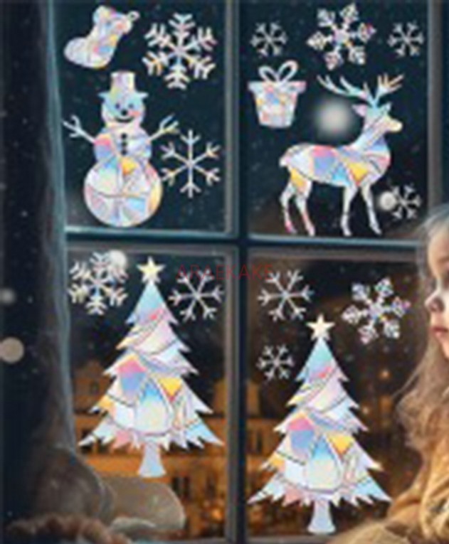 2set Christmas Electrostatic W - Snowflake Window Decal ulasan dan harga