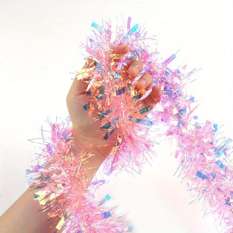 13Ft Pink Christmas Tinsel Gar - Tinsel Garland Decoration ulasan dan harga