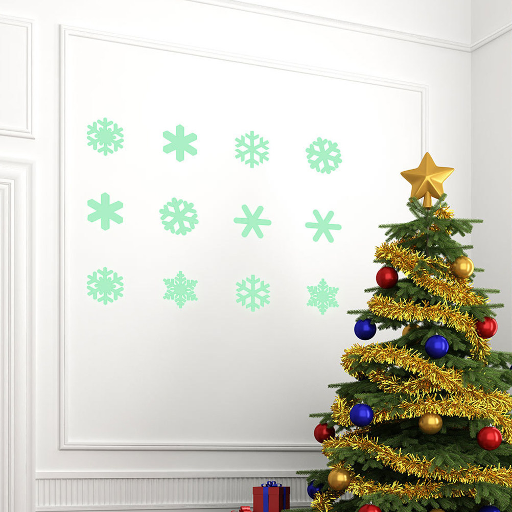 1Set Luminous Christmas Snowfl - Snowflake Window Decal ulasan dan harga