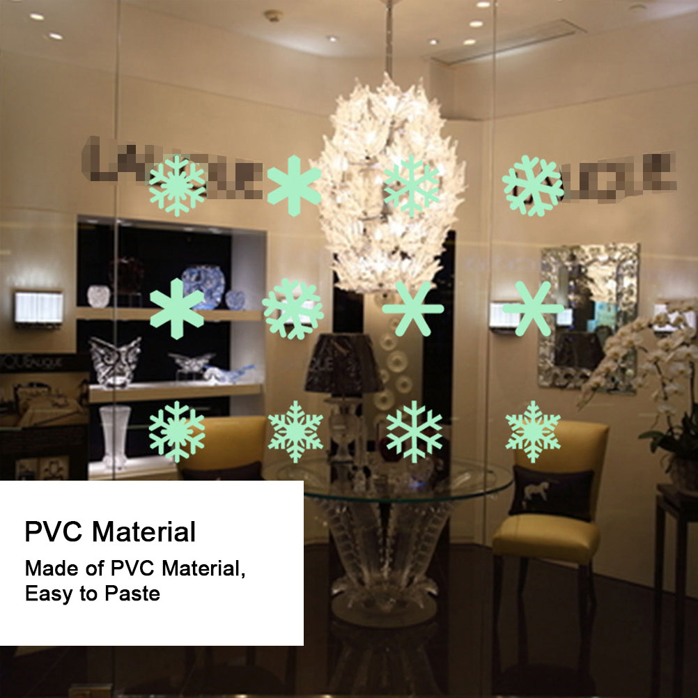 1Set Luminous Christmas Snowfl - Snowflake Window Decal ulasan dan harga