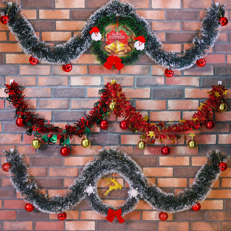 1/3/5PCS 2M Metallic Green Whi - Tinsel Garland Decoration ulasan dan harga