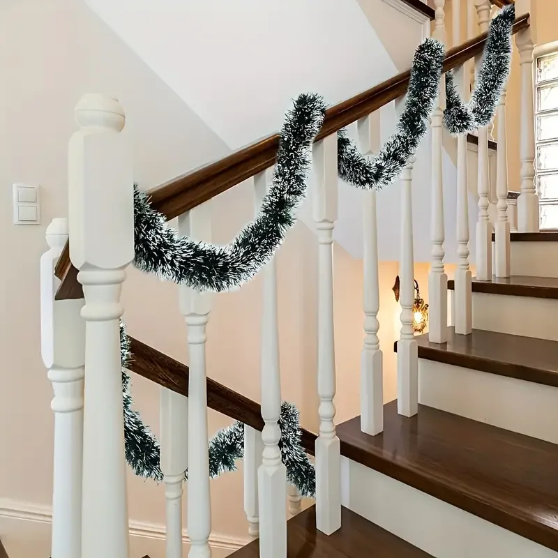 1/3/5PCS 2M Metallic Green Whi - Tinsel Garland Decoration ulasan dan harga