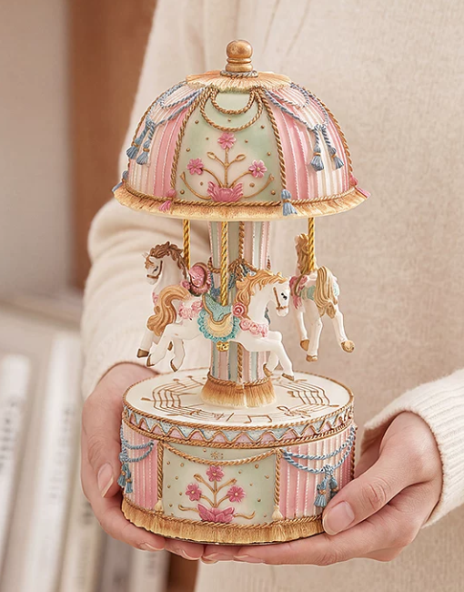 Carousel Music Box Snow Ball M - Snow Globe Musical ulasan dan harga